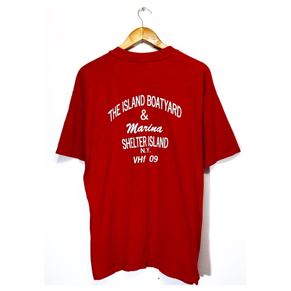 Vintage shelter island boatyard shirt
